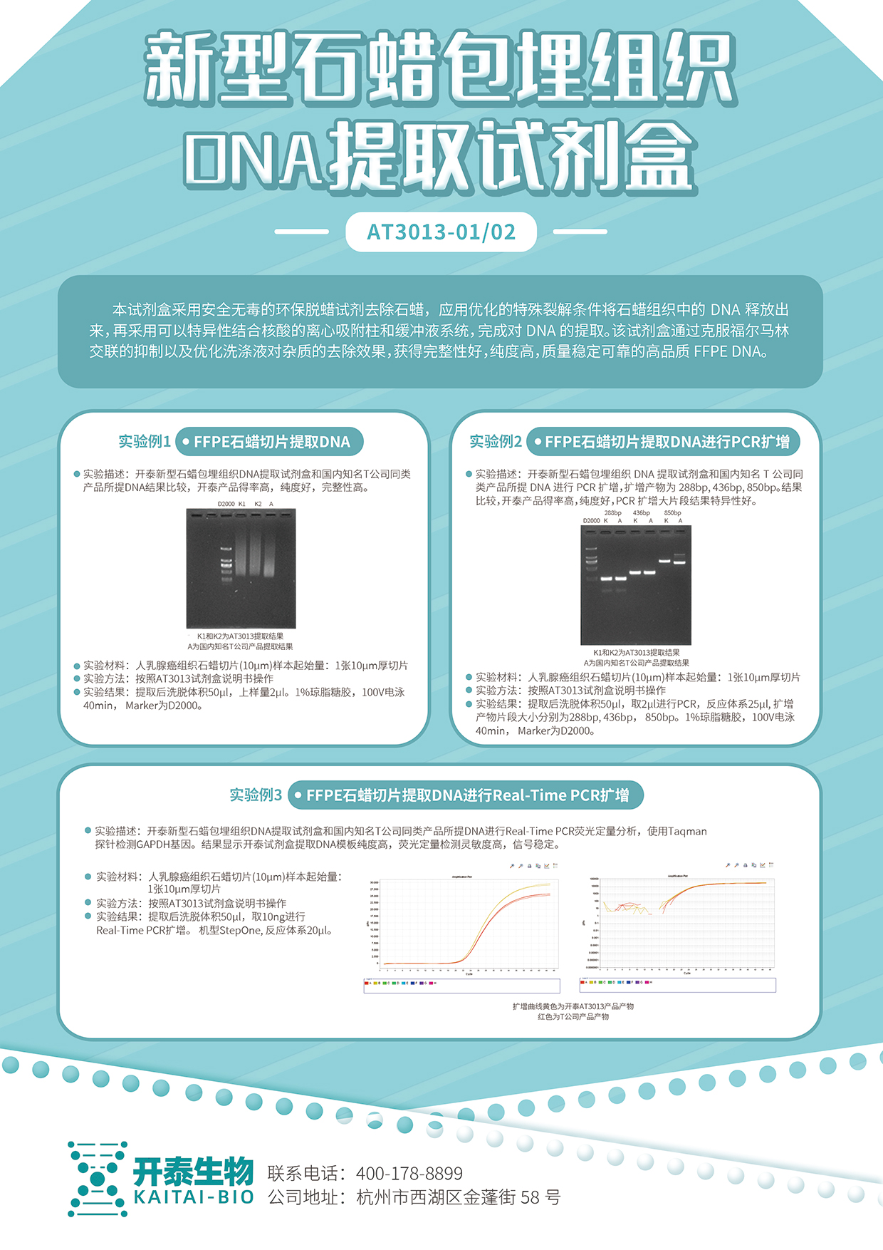 AT3013-新型石蜡包埋组织DNA提取试剂盒(过柱法) 震撼上市！